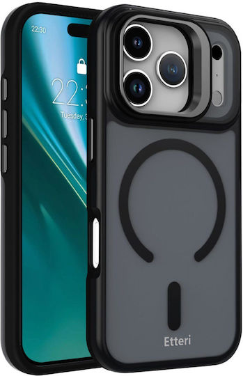 Etteri Umschlag Rückseite Silikon Schwarz (iPhone 17 Pro)