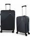 Rain Hard Black Suitcases With 4 Wheels