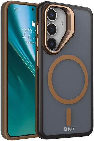 Etteri Back Cover Σιλικόνης Καφέ (Galaxy S25)