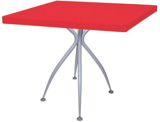 Table Sun Free Standing 80x80cm Red Table Sun Free Standing 80x80cm Red