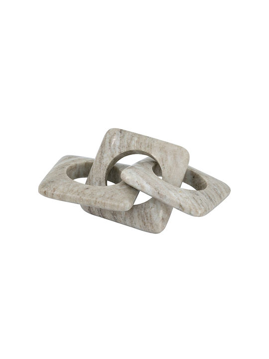 Artekko Marble Γκρι Μαρμάρινη Διακοσμητική Αλυσίδα 26x10x2.5 Cm