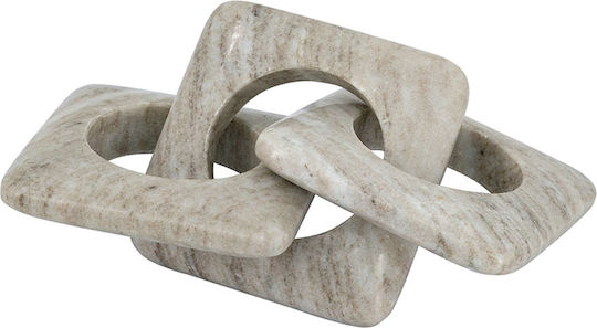 Artekko Marble Γκρι Μαρμάρινη Διακοσμητική Αλυσίδα 26x10x2.5 Cm