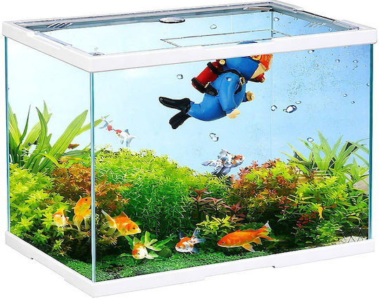 Aquarium 33 Liter Kunststoffrahmen & Deckel – Super Weiße Glas – M40,5xπ26xυ31cm – Glasdicke 4mm