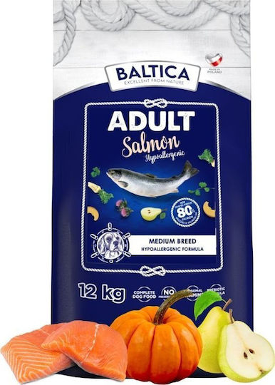 Baltica 12kg Trockenfutter für Hunde mittlerer Rassen mit Lachs