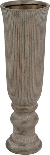 Artekko Διακοσμητικό Βάζο Πήλινο Candia Καφέ Φ17.5xΥ56.5cm
