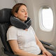 vidaXL Cotton made Travel Pillow 28x28x14cm Gray
