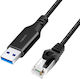 LogiLink USB 3.0 Kabel USB-A-Stecker - RJ45 Schwarz 3m CU0403