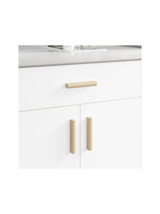 vidaXL Antique Handle Furniture made of Wooden Natural Wood Color 130mm (Center Distance 25mm) 864700 1pcs
