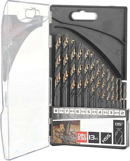 Tvardy Satz 13 Bohrer HSS für Metall