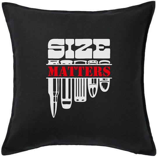 Koupakoupa Sofa Cushion Size Matters 100% Cotton Black 50x50cm