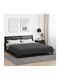 vidaXL Super King Decke 220x240cm Hellgrau Anthrazit