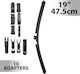 Lamelă Ștergător Profesională 19"/47.5cm Multi-adaptor Carguard