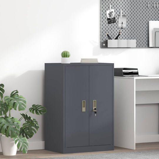 Dulap Cabinet De Birou Metalic Antracit 60x40x90cm