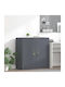 Cabinet de Birou Metalic Cărbune de lemn 90x40x90cm