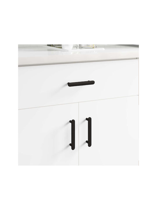 vidaXL Knob Furniture made of Metallic Black 864729 1pcs