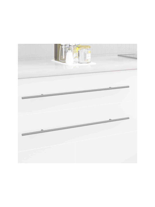 vidaXL Knob Furniture made of Metallic Silver 864737 2pcs