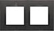 Simon 54 Nature Frame 2-fold Metal Inox Dark Drn2/83