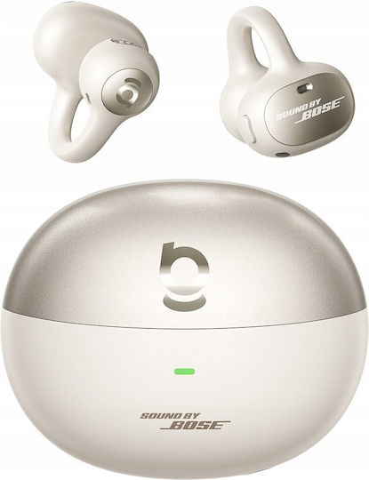 Baseus Inspire XC1 Open Ear Bluetooth Handsfree Ακουστικά με Αντοχή στον Ιδρώτα και Θήκη Φόρτισης Milky Way