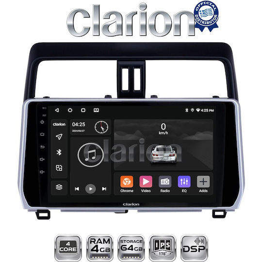 Clarion Car Audio System for Toyota Land Cruiser 2019 (Bluetooth/USB/WiFi/GPS/Apple-Carplay/Android-Auto)