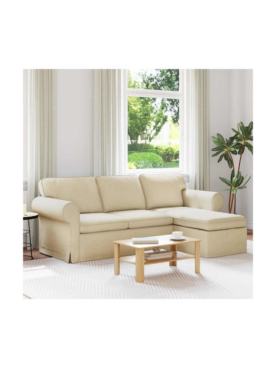 Corner Couch with Reversible Angle Cream 215x13...