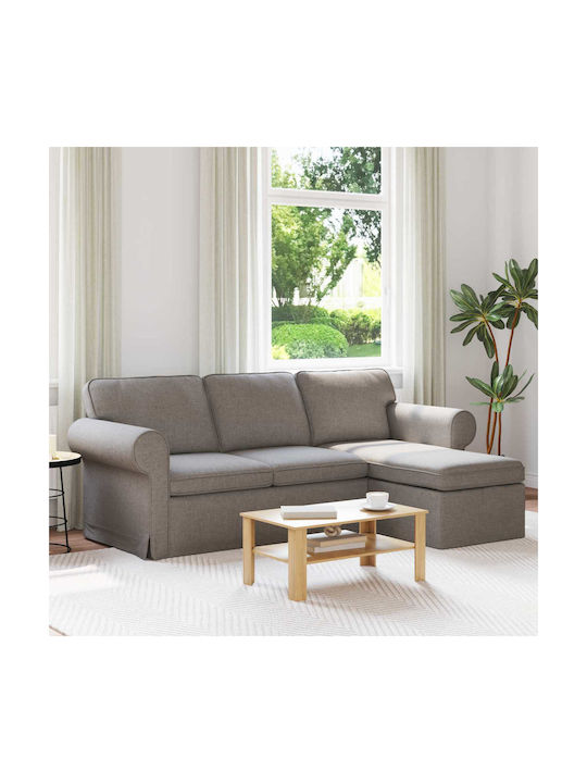 Corner Couch Brown 215x138x80 cm