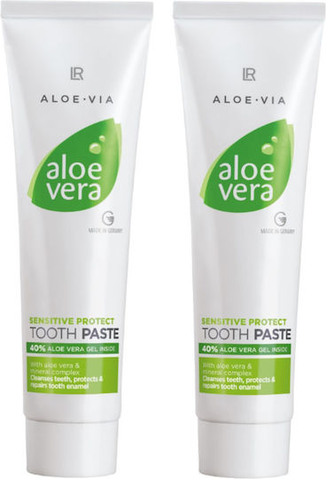 LR Aloe Vera Toothpaste for Sensitive Teeth & Plaque 2x100ml