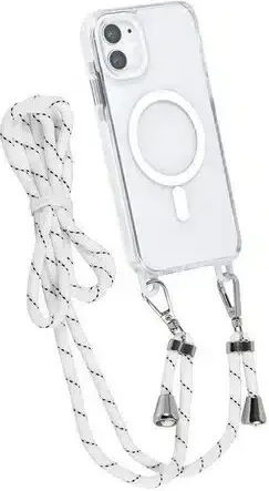 Tuniq Umschlag Rückseite mit Band Weiß (iPhone 11)