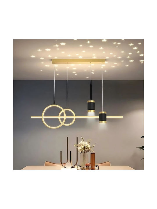 Adjustable Pendant Light Gold 100x100cm