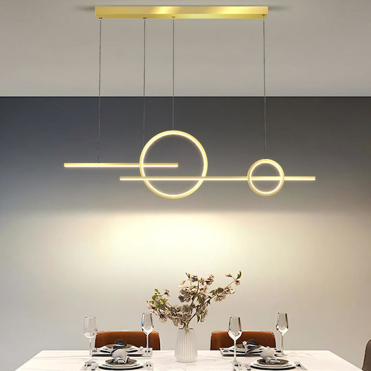 LED Κρεμαστό Φωτιστικό Χρυσό 100x100εκ. LED Κρεμαστό Φωτιστικό Χρυσό 100x100εκ.