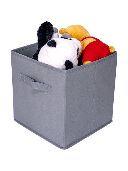 UnicUtil Tesatura Cutie de Depozitare cu Capac Gri 28x28x28cm 4buc