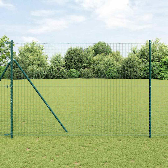 vidaXL Zaunpfahl für den Garten aus Stahl 3.2x210cm 7Stück Green