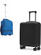 CabinFly Travel Suitcases Black, Blue with 4 Wheels