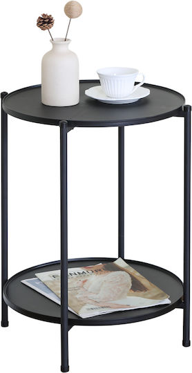 Rund Beistelltisch Metall Black B43.3xT43.3xH56.5cm