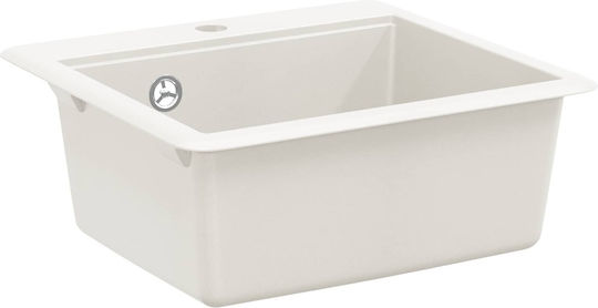 vidaXL Drop-In Chiuvetă din Granit Sintetic L47xW44cm Alb