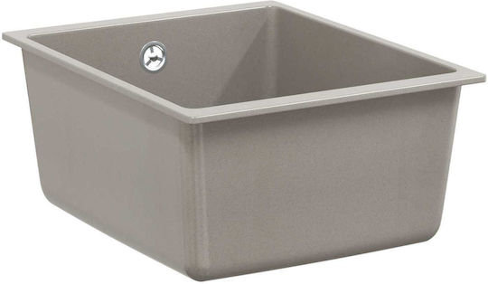 vidaXL Drop-In Spüle aus Verbundgranulat B37xT46cm Gray