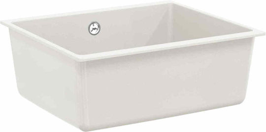 vidaXL Drop-In Chiuvetă din Granit Sintetic L53xW46cm Alb