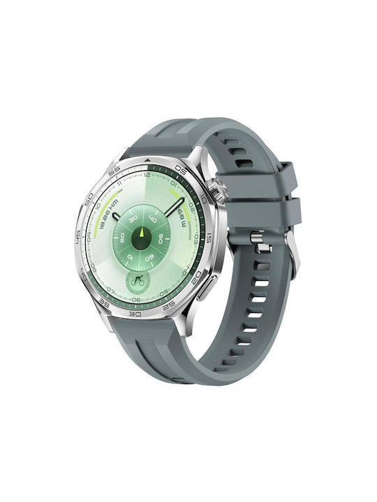 Tragbare Bänder Silbers Schnalle Huawei Watch Gt 6 46mm Dunkelgrau