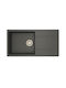 Unixton Drop-In Kitchen Sink from Liquid Granite 100x50cm Grey