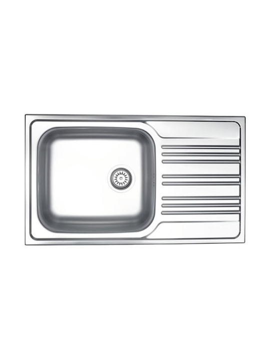 Donau Drop-In Sink Inox Matte W86xD50cm