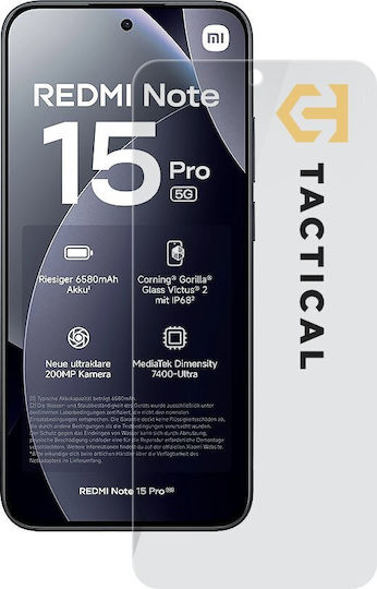 Tactical 2.5D 0.33mm Tempered Glass (Redmi Note 15 Pro 5G)