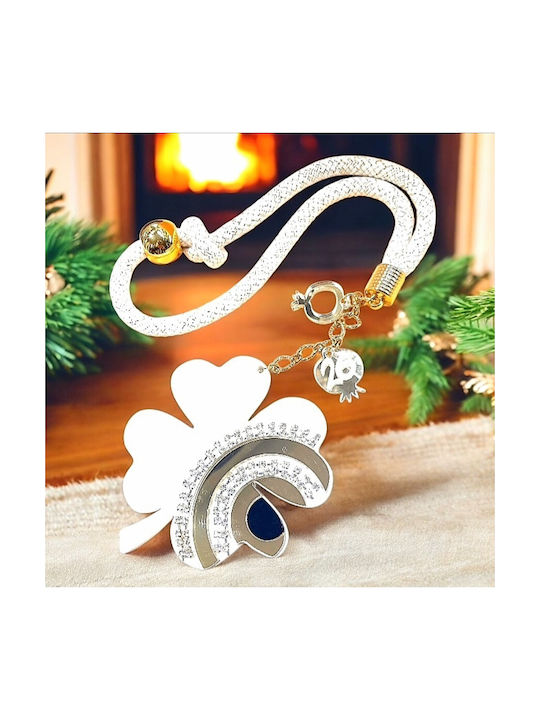 Moda Mostra Lucrat manual Suspendata Amulet Trifoi Alb din Plexiglas 1buc