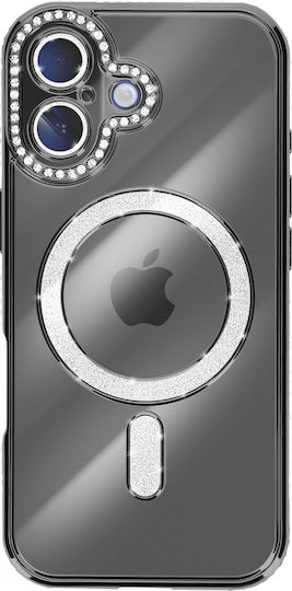 Avizar Case Iphone 17 Compatible Magsafe Rhinestone Border Black