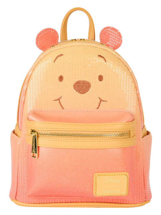 Loungefly Παιδική Τσάντα Πλάτης Πορτοκαλί 3εκ. Disney Winnie Pooh Sequin Glitter Mini