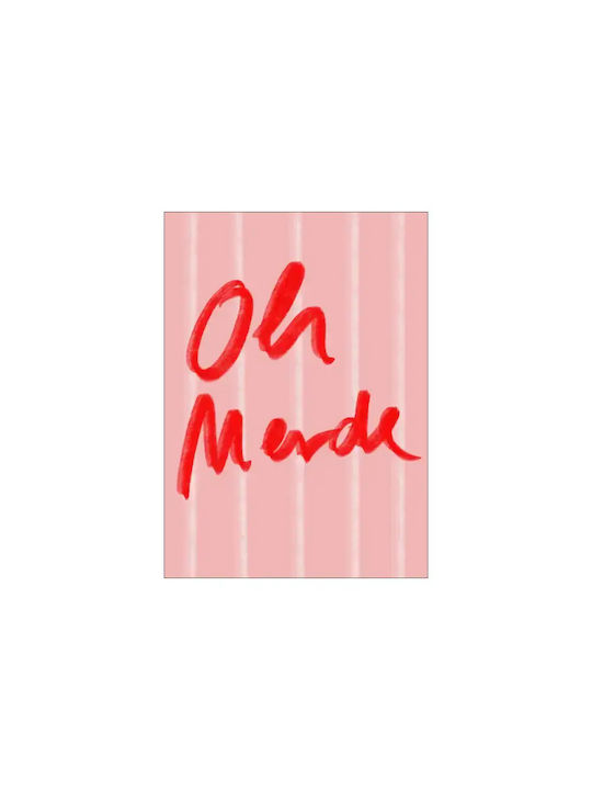 Poster Oh Merde 30x40 Poster & Frame Hochwertiges Papier