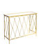 Metal Console Table with Mirror Golden L100xW36xH80cm