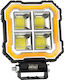 Amio Work Light Led Awl84 Flood 48w 4800lm 6500k Steady Yellow Led Bar – 9–36v 1 Piece 04428/am 04428/am 04428/am