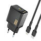 Dudao Charger GaN with USB-C Port and Cable USB-C - USB-C 20W Power Delivery Blacks (A26LEU)