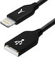 Akashi Cablu Lightning Iphone Ipad Ipod Metalic Indestructibil Încărcare Sincronizare Negru