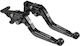 Set Manete Frână/Ambreiaj Motocicletă Manete de motocicletă Manete de motocicletă ajustabile pentru Suzuki V-Strom 650 2011-2012 Negre 28193228