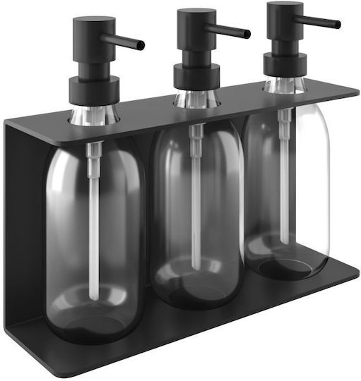 Pam & Co Επιτοίχιο Dispenser Πλαστικό Μαύρο 300ml